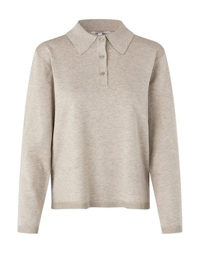 Mbym - Polini-M Strick Polo - Oyster Melange 